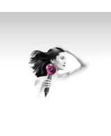 Supersonic Hair Dryer - Iron and Fuchsia